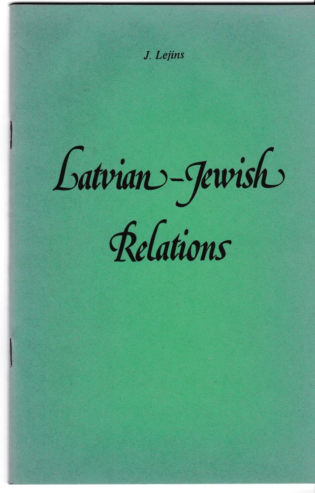 Image for Latvian - Jewish Relations